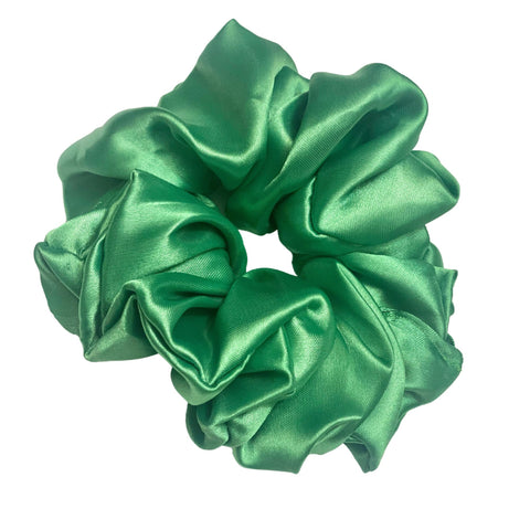 XL Green Satin Scrunchie