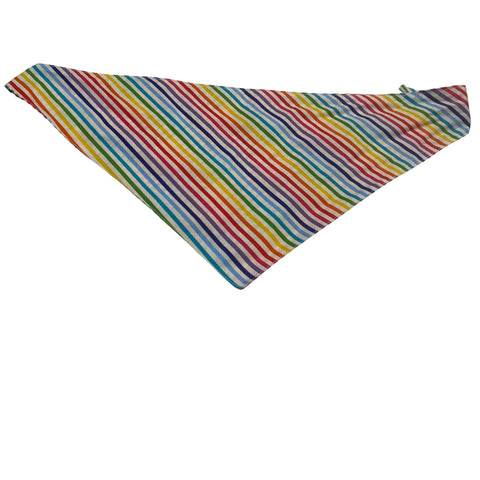 Dog Bandana — Multi Stripe Rainbow Dog Bandana - Reversible Dog Scarf — Summer Dog Bandana — Dog Gift — Dog Accessories