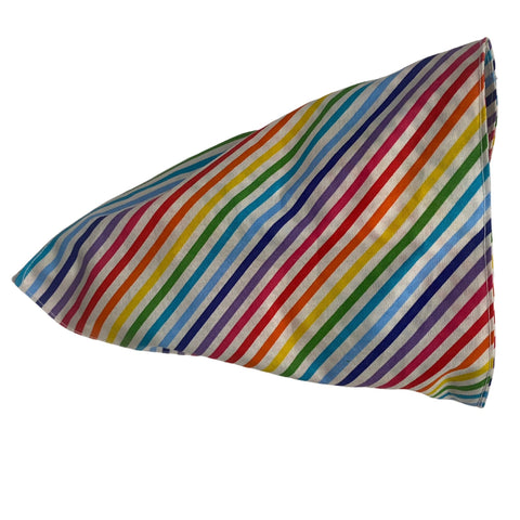 Dog Bandana — Multi Stripe Rainbow Dog Bandana - Reversible Dog Scarf — Summer Dog Bandana — Dog Gift — Dog Accessories