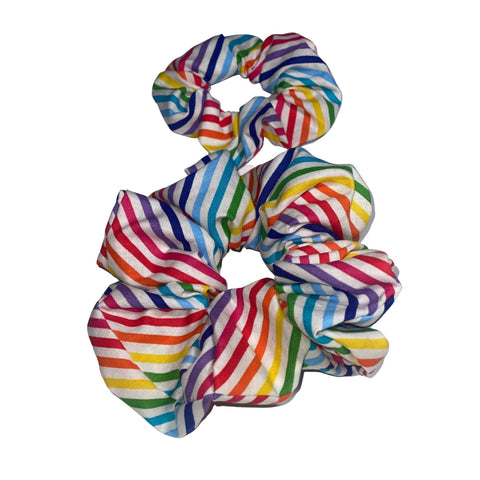 Rainbow Cotton Scrunchie