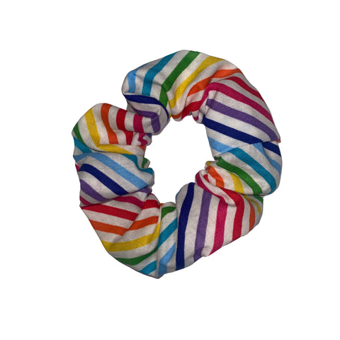 Rainbow Cotton Scrunchie