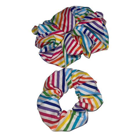 Rainbow Cotton Scrunchie