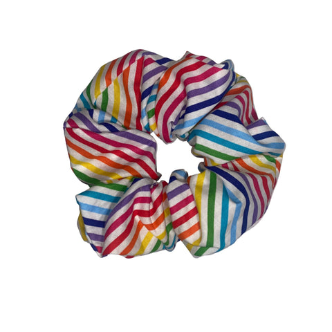 Rainbow Cotton Scrunchie