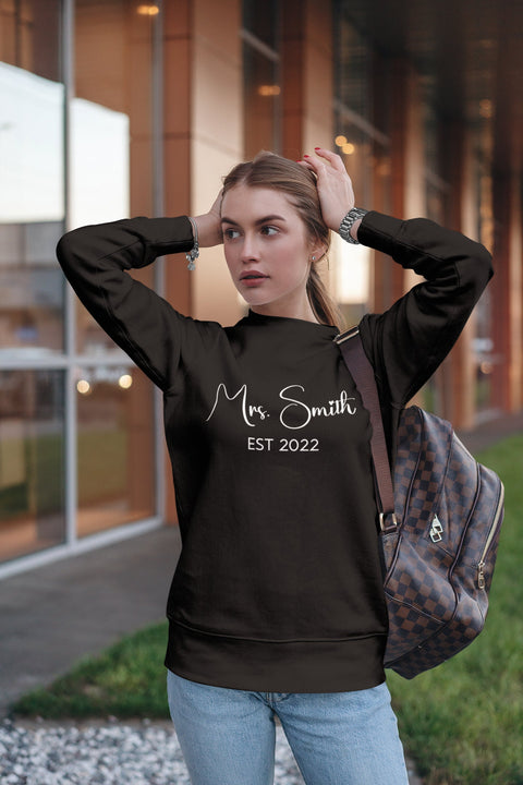 Personalized Mrs Sweatshirt