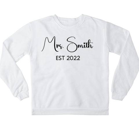 Personalized Mrs Sweatshirt