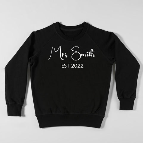 Personalized Mrs Sweatshirt