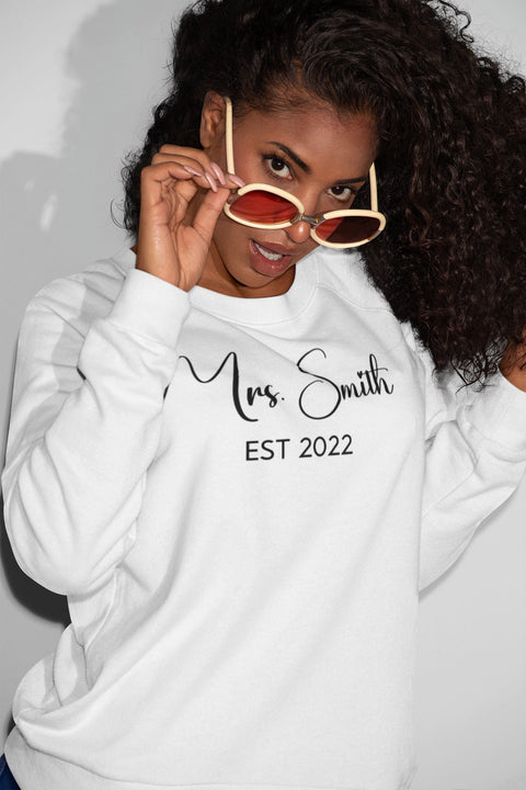 Personalized Mrs Sweatshirt