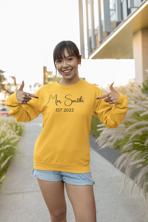 Personalized Mrs Sweatshirt