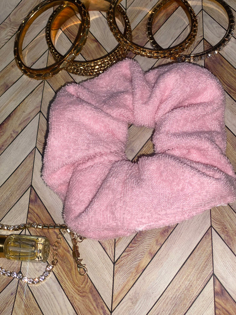 XL Light Pink Towel Scrunchie